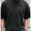 Men's Cropped T Shirt Crop Top Graphic Short Sleeve Oversized Gym Boxy Tees Workout Shirts