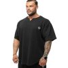Men's Oversize T-Shirt, Bodybuilding, Lifting Cardio Rag Top Thick Fabric Textured Active T-Shirt