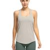 Women's Open Back Workout Athletic Yoga Tank Tops with Built in Bra