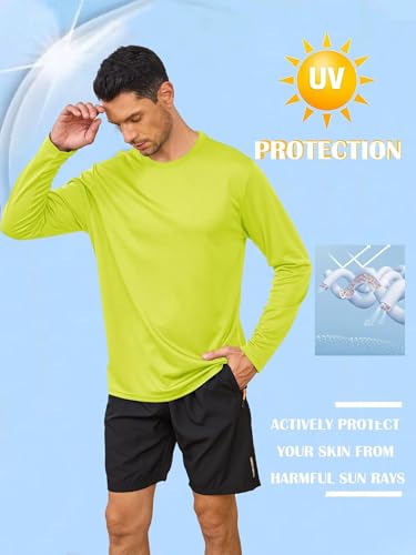 5 Pack Mens Long Sleeve Quick Dry Active Athletic T Shirt Running Gym Workout Tee Tops