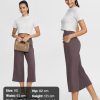 Wide Leg Capri Pants for Women with Pockets, High Waist Cropped Pants for Summer, Non-See-Through 7/8 Lounge Pants