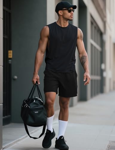 Mens Gym Sleeveless Tank Top Workout Muscle Shirt Cut Open Quick Dry Bodybuilding Vest 1/3 Pack