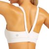 Sports Bras for Women, Medium Support Molded Cup Sports Bras with Sewn in Pads Strappy Workout Yoga Bra