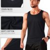 Men's Tank Top Cotton Moisture Wicking Muscle Shirt Summer Sleeveless Shirts Gym Workout Tank