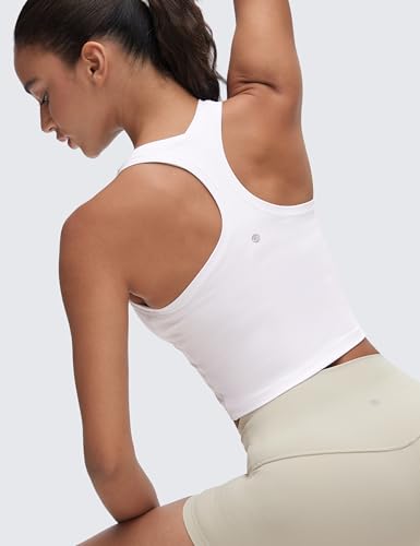 Butterluxe Scoop Neck Yoga Tank Racerback Workout Sleeveless Tops for Women Crop Athletic Tight Casual Shirts