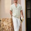 Men's Casual Drawstring Pants Elastic Waist Lightweight Pant Summer Beach Trouser with Pockets