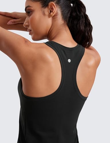 Seamless Womens Breathable Workout Tank Tops Racerback High Neck Sleeveless Running Athletic Shirts