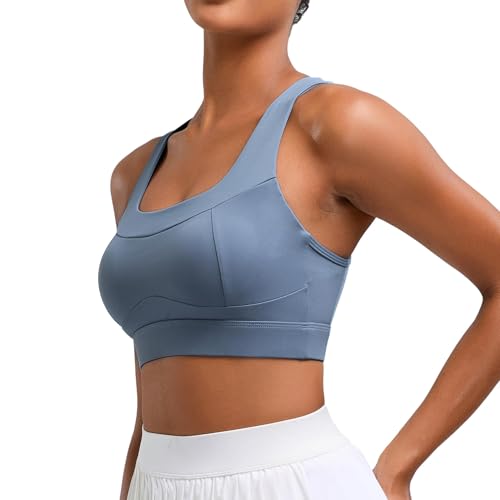 High Impact Sports Bras for Women Running Bra Workout Bra U Back Sports Bra Scoop Neck Padded