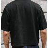 Men's Cropped T Shirt Crop Top Graphic Short Sleeve Oversized Gym Boxy Tees Workout Shirts