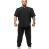 Men's Oversize T-Shirt, Bodybuilding, Lifting Cardio Rag Top Thick Fabric Textured Active T-Shirt