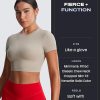 Short Sleeve Crop Tops for Women Classic Longline Baby Tee Workout T Shirt Top