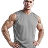 41IK2ioO5aL.jpg Men's 4, 3, 1 Pack Tank Tops Sleeveless Shirts Workout Athletic Muscle Mesh Dry Fit Gym Training Active Athletic