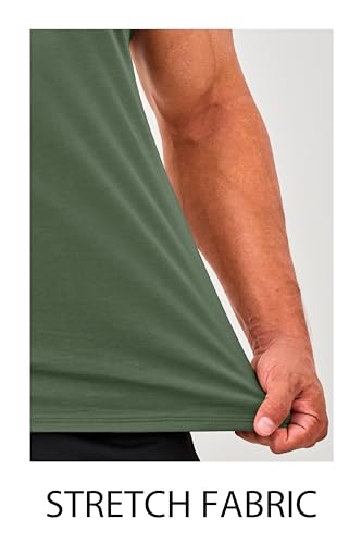 Cotton Workout Sleeveless Shirts for Men Quick Dry Muscle Shirt Lightweight Summer Running Tank Tops