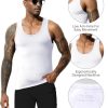 Men's Workout Tank Top 4 Pack Muscle Sleeveless Gym Shirts Activewear Slimming Vest Undershirts