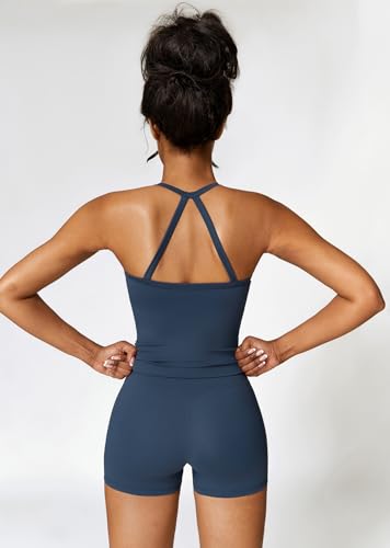 Two Piece Workout Sets For Women Tank Top Matching High Waist Booty Lifting Shorts Gym Yoga Active Wear Outfits