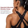 Sports Bra High Impact Adjustable Criss Cross Back, Full Support for Large Bust No Bounce