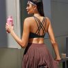 Sports Bras for Women, Medium-High Impact Running Strappy Sports Bra with Removable Pads