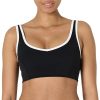 Women's Active FormFlex Buttery Soft Light Support V-Neck Sports Bra with Contrast Trim