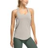 Women's Open Back Workout Athletic Yoga Tank Tops with Built in Bra