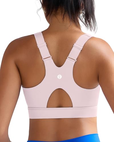 Sports Bra for Women High Support,Adjustable Straps High Impact Sports Bras with Sewn in Pads