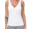 Workout Tops for Women Yoga Tank Tops with Built in Bra Wirefree Padded Yoga Bras Gym Running Athletic Shirt V-Neck Camisole