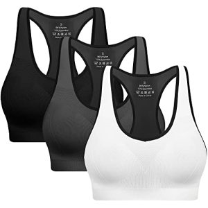 Racerback Sports Bras for Women with Pads - High Impact Athletic Tank Tops for Yoga and Workout Brassieres Bra