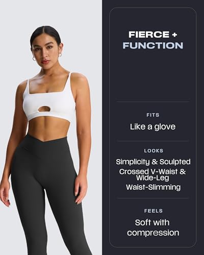 Flare Leggings for Women Trinity Tummy Control High Waisted Wide Leg Crosswaist Yoga Pants 29"/31"/33"