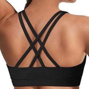 Sports Bras for Women, High Support Racerback Bras for Large Bust, High Impact Strappy Yoga Workout Gym Bra