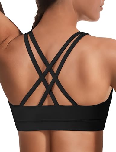 Sports Bras for Women, High Support Racerback Bras for Large Bust, High Impact Strappy Yoga Workout Gym Bra