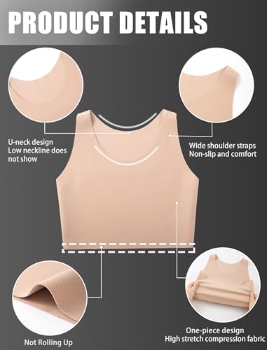 Transgender FTM Breathable Seamless Half Chest Binder