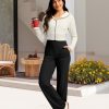 Women's Yoga Pants Wide Leg wiht Pockets High Waist Stretch Loose Casual Lounge Sweatpants Petite/Regular/Tall