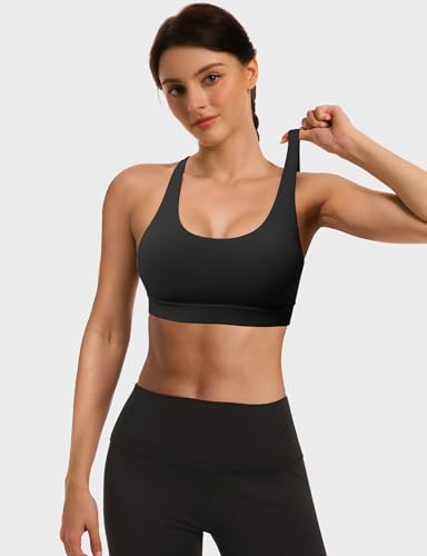 Sports Bras for Women, High Support Racerback Bras for Large Bust, High Impact Strappy Yoga Workout Gym Bra