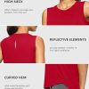 Women's Workout Tank Tops Lightweight Sleeveless High Neck Athletic Shirts for Running Gym Tennis Pickleball