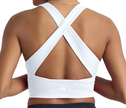 Long Line Sports Bra Women, Workout Crop Tops for Women Longline Criss Cross Gym Yoga Tops with Built in Bra