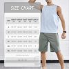 Mens Tank Top Workout Running Shirts Sleeveless Quick Dry Muscle Shirts Athletic Gym Vest