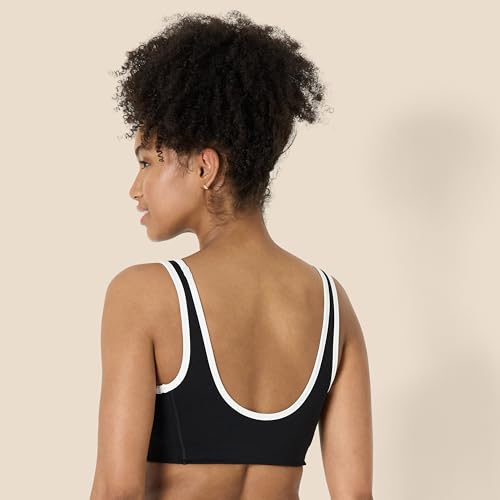Women's Active FormFlex Buttery Soft Light Support V-Neck Sports Bra with Contrast Trim