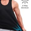 Mens Workout Tank Top UPF 80+ Y-Back Muscle Shirts Quick Dry Sleeveless Tee Shirt for Swim Beach Gym Athletic