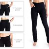,5 Pockets,25"/27"/29"/31"/33"/35"/37",Women's Straight Leg Yoga Dress Pants Workout Pants