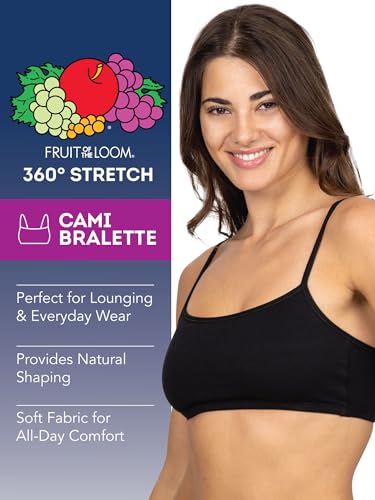 Women's Multi-Pack Spaghetti Strap Cotton Sports Bra