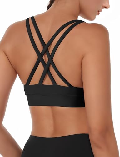 Sports Bras for Women, High Support Racerback Bras for Large Bust, High Impact Strappy Yoga Workout Gym Bra