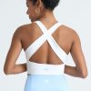 Long Line Sports Bra Women, Workout Crop Tops for Women Longline Criss Cross Gym Yoga Tops with Built in Bra