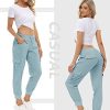 Women's Lightweight Hiking Cargo Pants Outdoor Quick Dry Casual Travel Sweatpants Joggers Elastic Waist Button Pockets