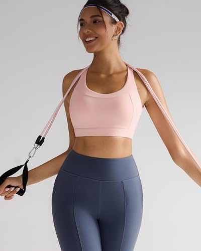 Sports Bra for Women High Support,Adjustable Straps High Impact Sports Bras with Sewn in Pads