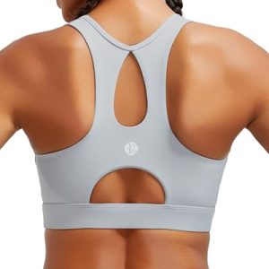 Sports Bras for Women High Support,Racerback Running Bra Molded Cup Sports Bra with Sewn in Pads