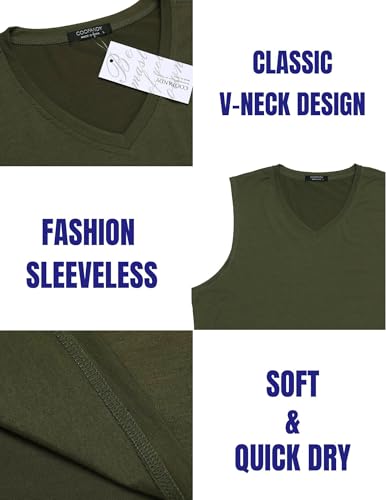 Men's 3 Pack Workout Tank Tops Gym Sleeveless Shirts V Neck Bodybuilding Muscle Tee Shirt