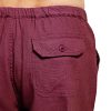 Qiuse Men's Casual Loose Fit Straight-Legs Stretchy Waist Beach Pants
