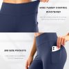 28"/30"/32"/34" Inseam Women's Bootcut Yoga Pants Long Bootleg High-Waisted Flare Pants with Pockets