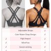 Sports Bra High Impact Adjustable Criss Cross Back, Full Support for Large Bust No Bounce