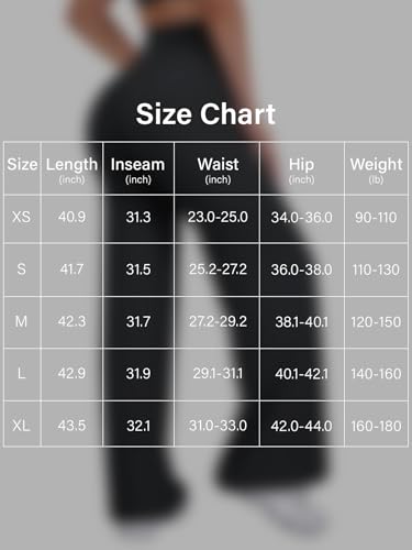 Straight Leggings Bottoms Wide Leg Pants for Women 29"/ 31.5"/33" High Waist Stretch Casual Sweatpants