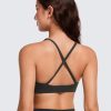41ZF36-QgHL.jpg Butterluxe Deep V-Neck Sports Bras for Women - Spaghetti Strap Criss Cross Padded Top Low Coverage Wireless Yoga